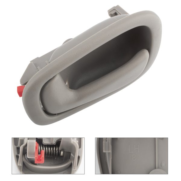 BX00200067-1-6 BOXI 79502 Interior Front or Rear Driver Side Door Handle Fits for Chevy Prizm Corolla 1998 1999 2000 2001 2002 Gray - view 6
