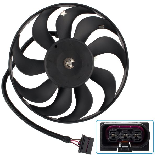 BX00400019-1-1 BOXI Engine Cooling Right/Passenger Side Fan Motor for Audi TT 2000-2002 / TT Quattro 2000-2006 / for Volkswagen Beetle