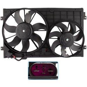 BOXI Engine Radiator Dual Cooling Fan Assembly Fits