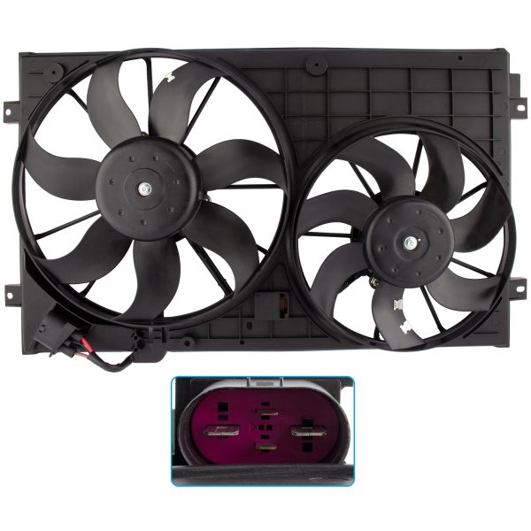 BOXI Engine Radiator Dual Cooling Fan Assembly Fits