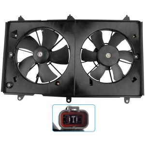 BOXI Dual Radiator Condenser Cooling Fan Motor Fits