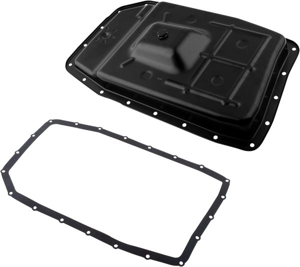 BX04700011-1-1 BOXI Transmission Oil Pan W/Drain Plug & Gasket Compatible for Ford Expedition 2011-2017 / for F-150 2011-2016 / for