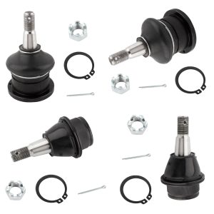 BOXI 4pc Front Upper and Lower Ball Joints Fit for Cadillac Escalade 2002-2006 | for Chevy Avalanche Express Silverado