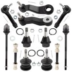 BOXI 12pcs Front Ball Joints Sway Bars Tie Rod Idler Arm for Cadillac Escalade ESV EXT/for Chevy Avalanche 1500
