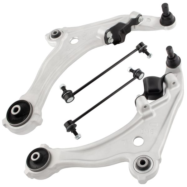 BXM00078-4-1 BOXI 4pcs Front Lower Control Arm w/Ball Joints & Front Sway Bar Links for Nissan Maxima 2009 2010 2011 2012 2013 2014
