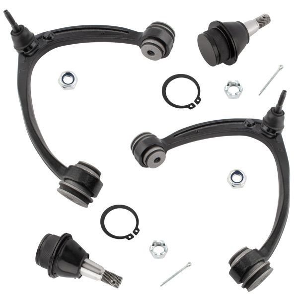 BOXI 4pcs Front Upper Control Arm Lower Ball Joint Kit for Cadillac Escalade ESV EXT 07-14 /Chevy Avalanche Silverado