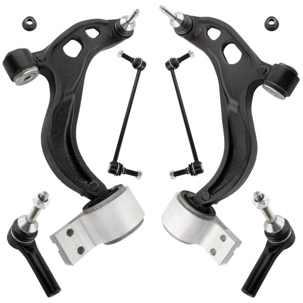 BXM00089-6-1 BOXI 6pcs Front Lower Control Arm Tie Rods Kit For Ford Flex Taurus 2010 2011 2012 / Lincoln MKS MKT 2010 2011 2012 -