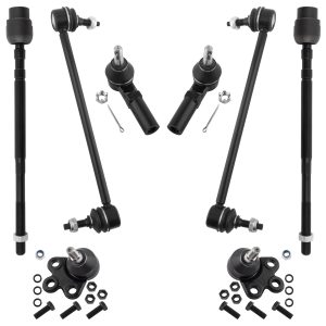 BOXI 8pcs Front Sway Bars Lower Ball Joints Inner Outer Tie Rod Ends for Cadillac DeVille 7