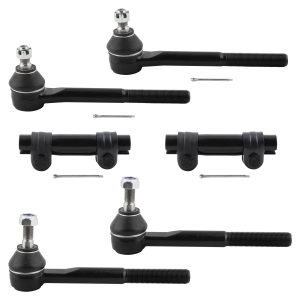 BOXI 6pcs Front Inner&Outer Tie Rods+Adjustment Sleeve for Cadillac Escalade/for GMC Chevy K1500 K2500 K3500 K1500