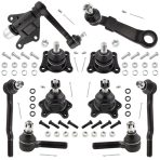 BOXI 10pcs Front Idler Arm Pitman Arm Ball Joints Tie Rod Ends for Toyota 4Runner 1989-1995 /Pickup 1989 1990 1991 1992
