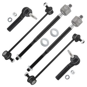 BOXI 6pcs Front Stabilizer Sway Bar Link Inner and Outer Tie Rod End Suspension Kit for Dodge Caliber 2007-2012 / for