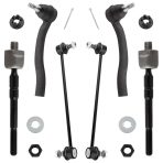 BOXI (Set of 6) Front Stabilizer Sway Bar End Links + Front Inner & Outer Tie Rod Ends Suspension Kit Fit for Acura MDX