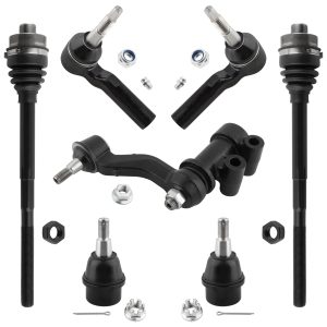 BOXI Front Lower Ball Joints Inner + Outer Tie Rods Idler Arm Fit 6