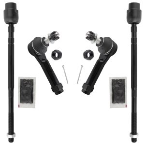 BOXI (Set of 4) Front Inner & Outer Tie Rod Ends Fit for Chevrolet Impala 2004-2013 Impala Limited 2014-2016 Chevy