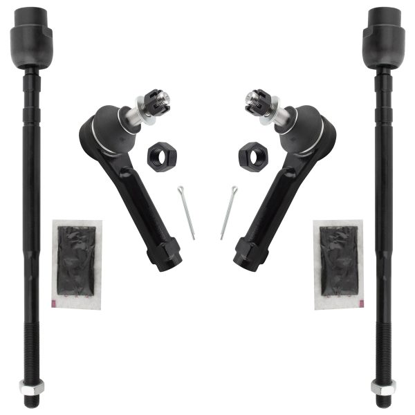 BOXI (Set of 4) Front Inner & Outer Tie Rod Ends Fit for Chevrolet Impala 2004-2013 Impala Limited 2014-2016 Chevy