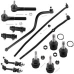 BOXI (Set of 13) Front Inner Outer Tie Rod Ends Track Bar Sway Bar Link Upper Lower Ball Joints Fit for Dodge Ram 1500
