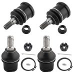 BOXI 4pcs Front Upper + Lower Ball Joint Fit for Dodge Ram 6