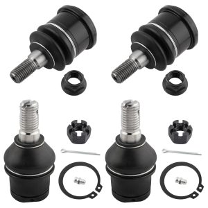 BOXI 4pcs Front Upper + Lower Ball Joint Fit for Dodge Ram 6