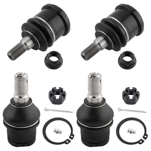 BOXI 4pcs Front Upper + Lower Ball Joint Fit for Dodge Ram 6