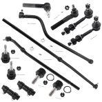 BOXI (Set of 13) 4WD Front Tie Rods + Adjustment Sleeves + Sway Bars + Ball Joints + Track Bar Fit for Dodge Ram 1500