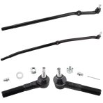 BOXI 4pcs Front Inner Outer Tie Rod Ends Kit Fit 8