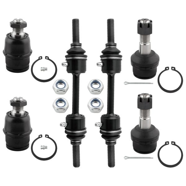 BXM600110013-6-1 BOXI Front Upper & Lower Ball Joints + Sway Bar End Links