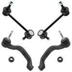 BOXI ES800415 ES800414 K80261 (Set of 4) Front Outer Tie Rod Ends + Stabilizer Sway Bar Links Fit for Ford Thunderbird