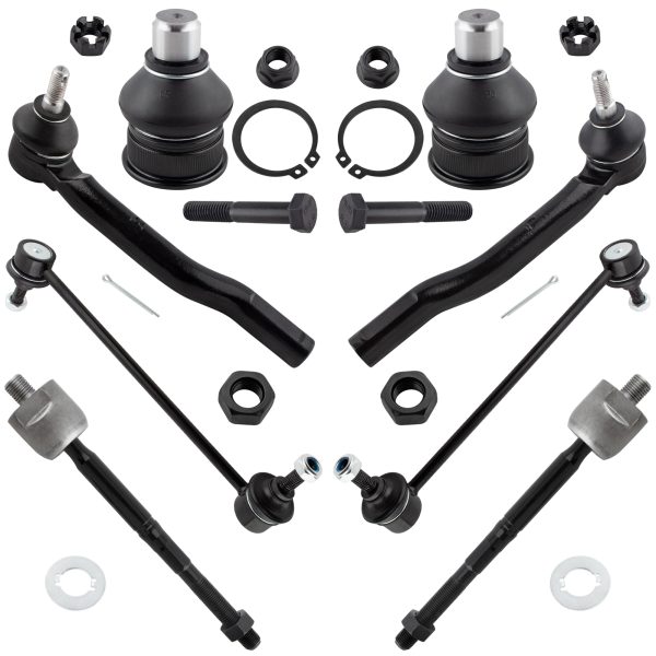 BOXI Front Sway Bar End Links + Inner Outer Tie Rods + Front Lower Ball Joints fit 8