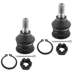 BOXI 6pcs Front Lower Ball Joints + Outer Tie Rods + Sway Bars Fit for Nissan Sentra 5