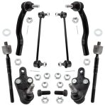 BOXI (Set of 8) Front Inner & Outer Tie Rod Ends + Sway Bar End Links + Lower Ball Joints Fit for Toyota Camry 2007