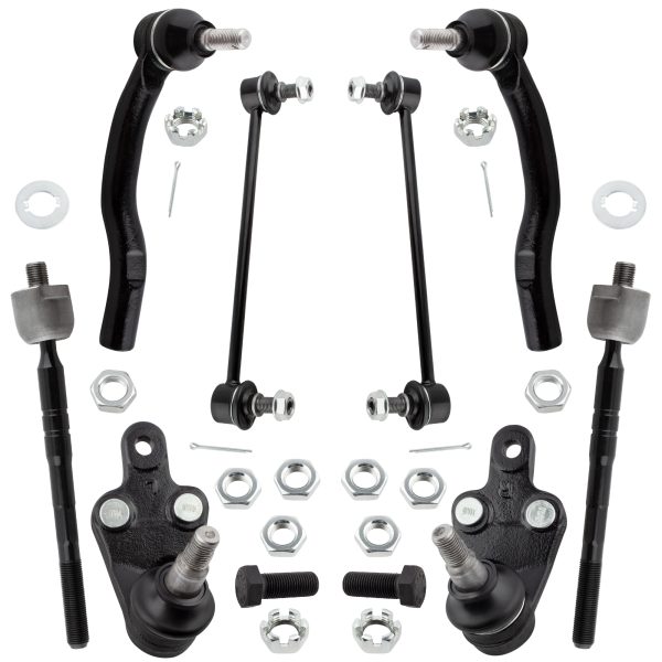 BXM600330007-8-1 BOXI (Set of 8) Front Inner & Outer Tie Rod Ends + Sway Bar End Links + Lower Ball Joints Fit for Toyota Camry 2007