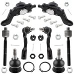 BOXI (Set of 8) Front Inner & Outer Tie Rod Ends + Upper & Lower Ball Joints Fit for Toyota Sequoia 2003 2004 2005 2006