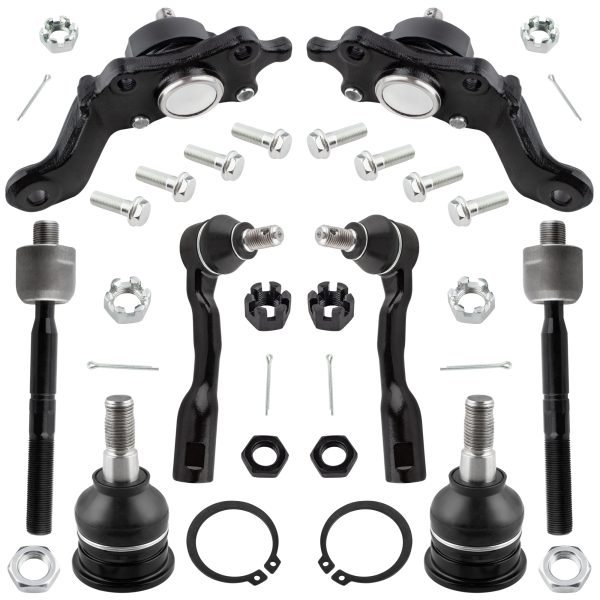 BXM600330041-8-1 BOXI (Set of 8) Front Inner & Outer Tie Rod Ends + Upper & Lower Ball Joints Fit for Toyota Sequoia 2003 2004 2005 2006