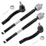 BOXI 4pcs Front Suspension Tie Rod End Link Kit Fit for Toyota Corolla 2003 2004 2005 2006 2007 2008 Sedan 4-Door 1.8L