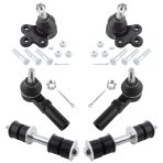 BOXI 6pc Front Outer Tie Rod Sway Bar Ball Joints Fit for Buick Lesabre/Park Avenue/Riviera for Cadillac