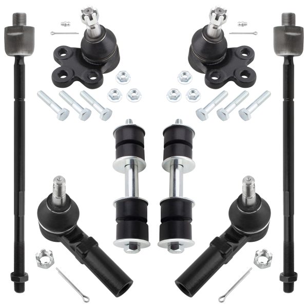 BOXI 8pcs K5333 ES3452 EV260 K5255 Front Inner Outer Tie Rod Sway Bar Link Lower Ball Joint Fits for Buick Park Avenue