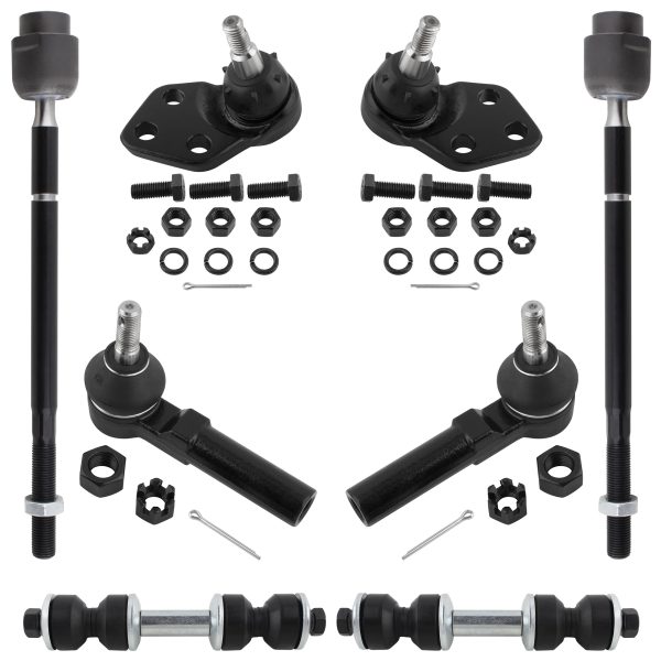 BOXI 8pcs Front Tie Rods Sway Bars Ball Joints Fits for Buick LeSabre 1986-1999 for Cadillac Deville 1985-1993 for
