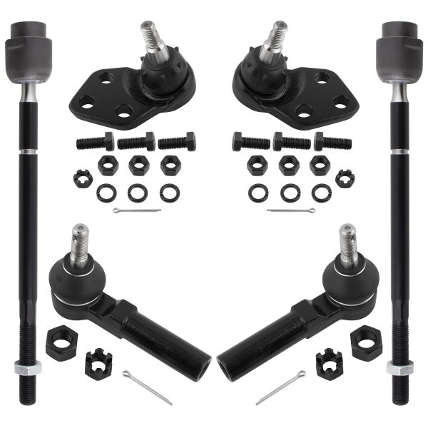 BOXI 6pcs Front Inner Outer Tie Rod Ends Ball Joints Fits for Buick LeSabre 1986-1999 for Cadillac Deville 1985-1993
