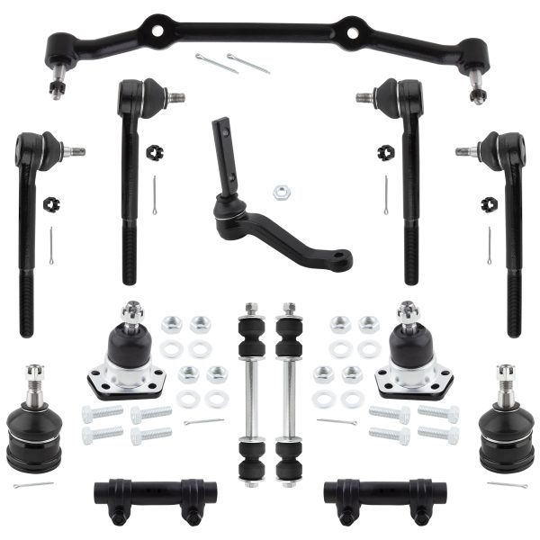 BOXI (Set of 14) Front Tie Rods Ball Joints Sway Bar Idler Arm Kit Fits for Chevrolet Blazer 1996-2005 S10 for GMC