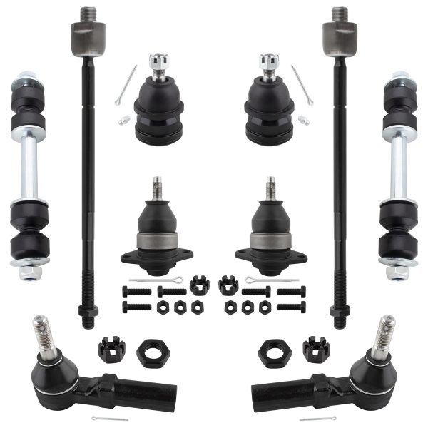 BXM600070172-10_1 BOXI (Set of 10) K6462 K6145T ES3238 EV260 K6217 Front Tie Rod Ends Ball Joints Sway Bar End Links Kit Fits for