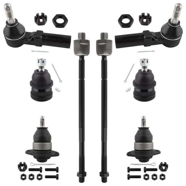 BXM600070174-8_1 BOXI (Set of 8) Front Upper & Lower Ball Joints Inner & Outer Tie Rod Ends Kit Fits for Chevrolet Camaro 1993-2002