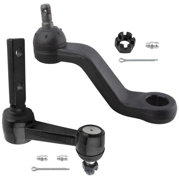 BXM600100190-2_1 BOXI 2pc Front Idler Arm Pitman Arm Fit for Dodge Ram 2500/3500 1994 1995 1996 1997 1998 1999 / FIT 2WD ONLY / K7225