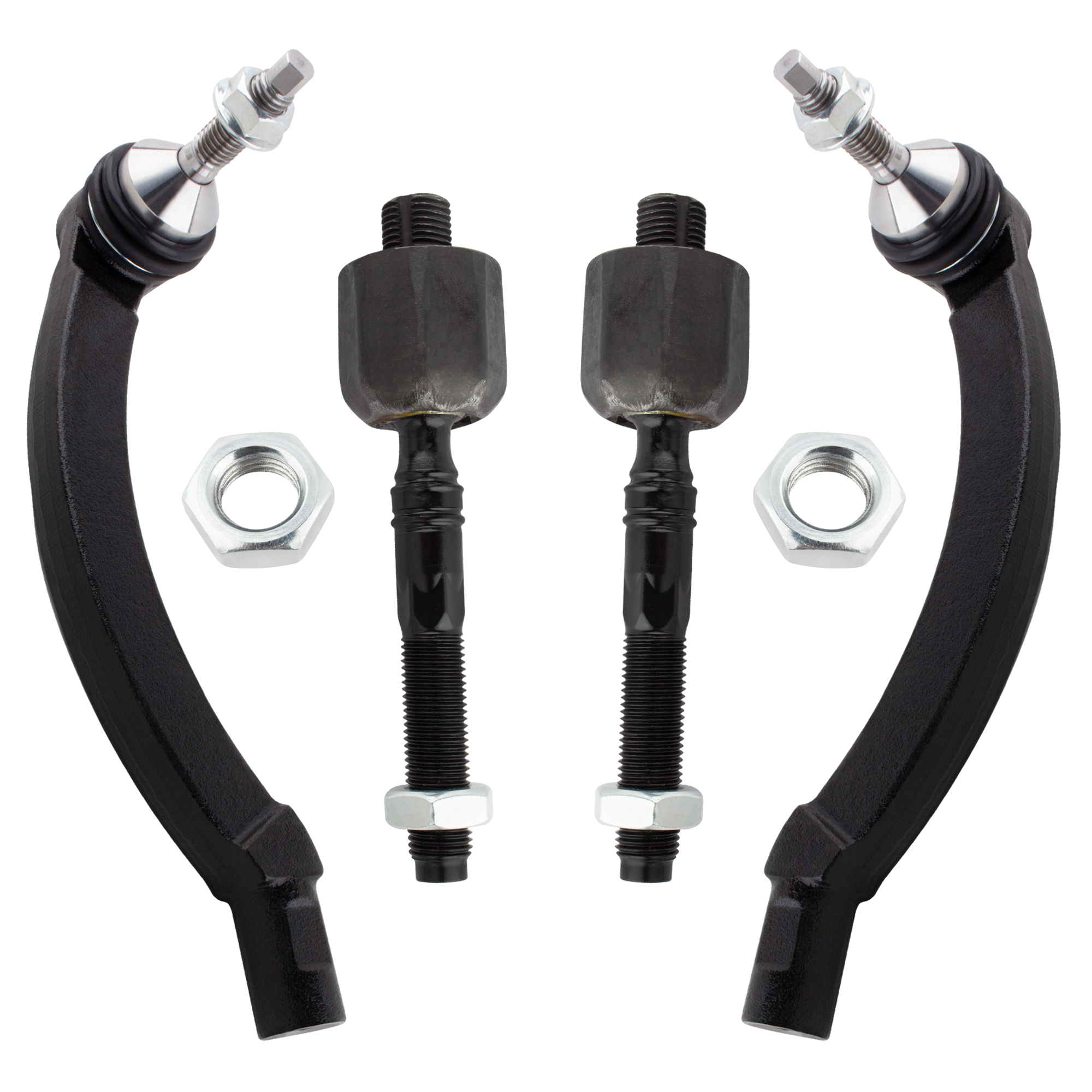 BOXI (Set of 4) ES80981 ES80982 EV800283 Front Inner Outer Tie Rods Fit for Volvo S60 2001-2009/S80 2000-2006/V70 2001-2007