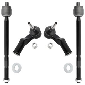 BOXI 4pc Front Inner Tie rod & Outer Tie Rod Kit Fits for Volvo C30 2008-2013/C70 2006-2013/S40 2004 2.4L 2.5L/S40