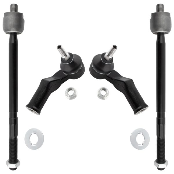 BXM600350019-4_1 BOXI 4pc Front Inner Tie rod & Outer Tie Rod Kit Fits for Volvo C30 2008-2013/C70 2006-2013/S40 2004 2.4L 2.5L/S40