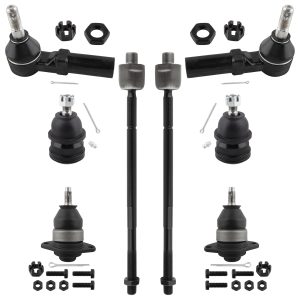BOXI (Set of 8) Front Upper & Lower Ball Joints Inner & Outer Tie Rod Ends Kit Fits for Chevrolet Camaro 1993-2002