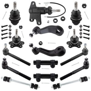 BOXI 15pcs Front Tie Rods Ball Joints Sway Bar Pitman Idler Arm Kit Fits for Chevrolet for GMC K1500 K2500 Tahoe Yukon