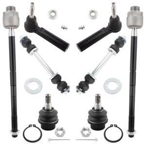 BOXI 8pcs Front Lower Ball Joints Inner Outer Tie Rods Sway Bars Fits for Cadillac Escalade for Chevrolet Tahoe for GMC